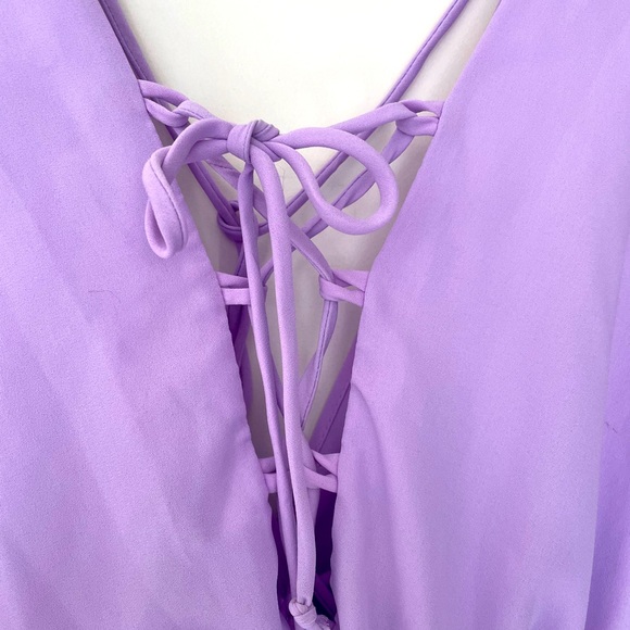 Charlotte Russe light purple playful romper - Picture 3 of 5
